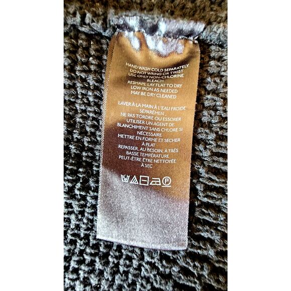 Pilcro Anthropologie Black Sweater Crochet Knit Fringe Tank Top, Sz 2X - Picture 11 of 11